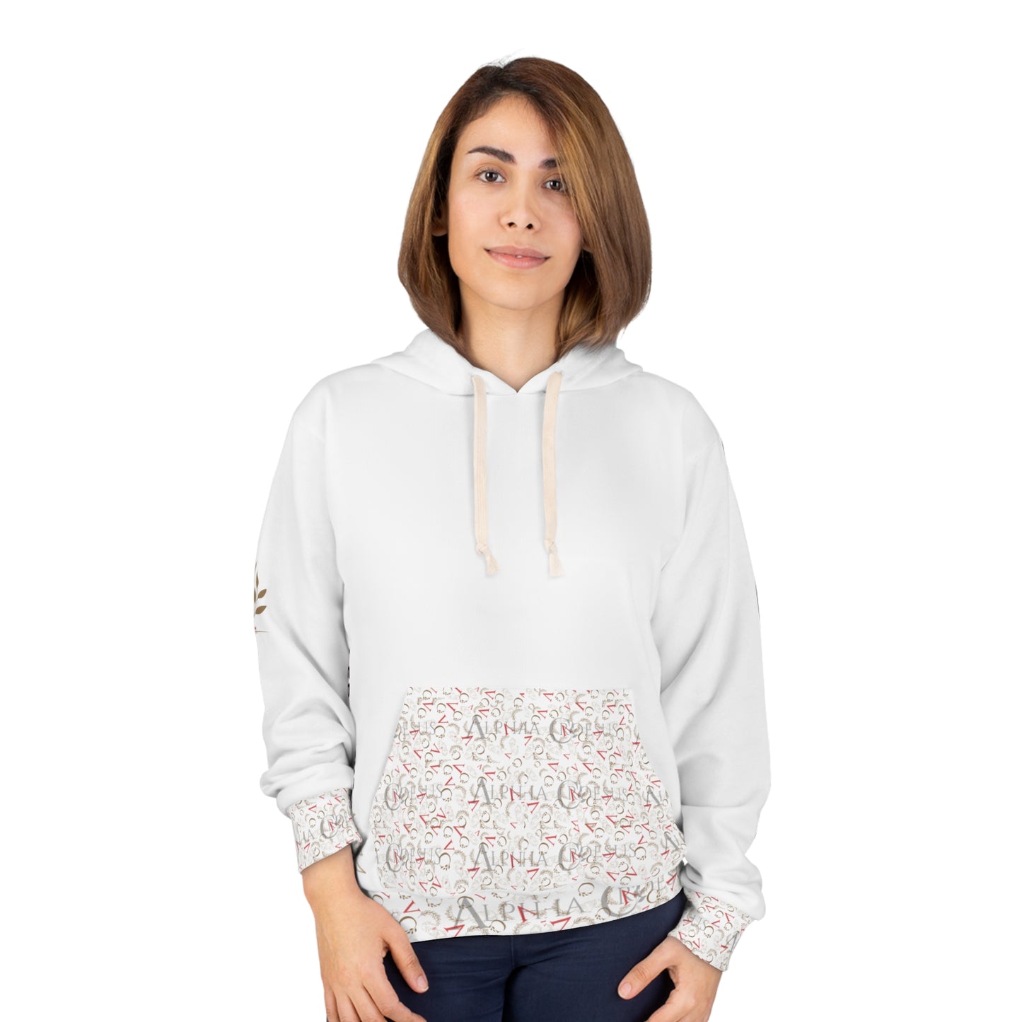 Unisex Pullover Hoodie AxC (WHITE)