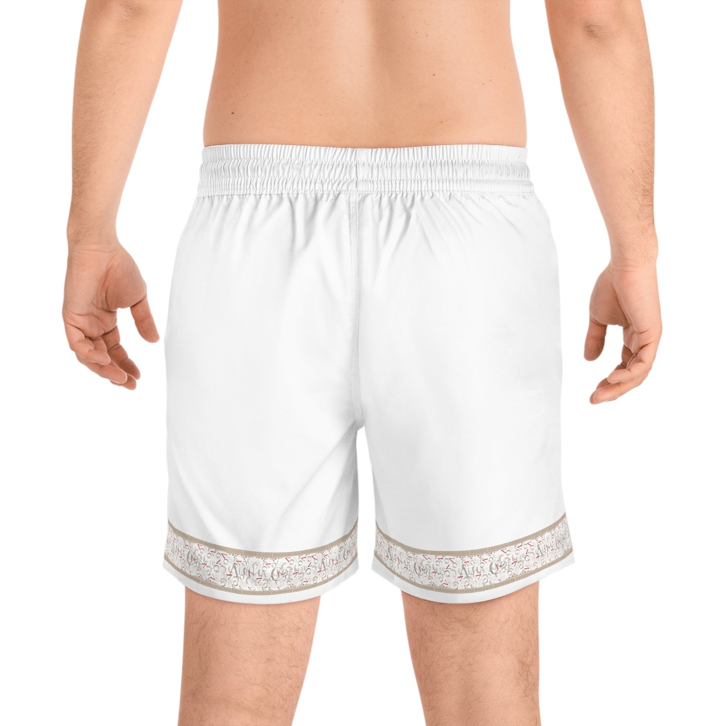 Men's Mid-Length Swim Shorts AxC (WHITE )