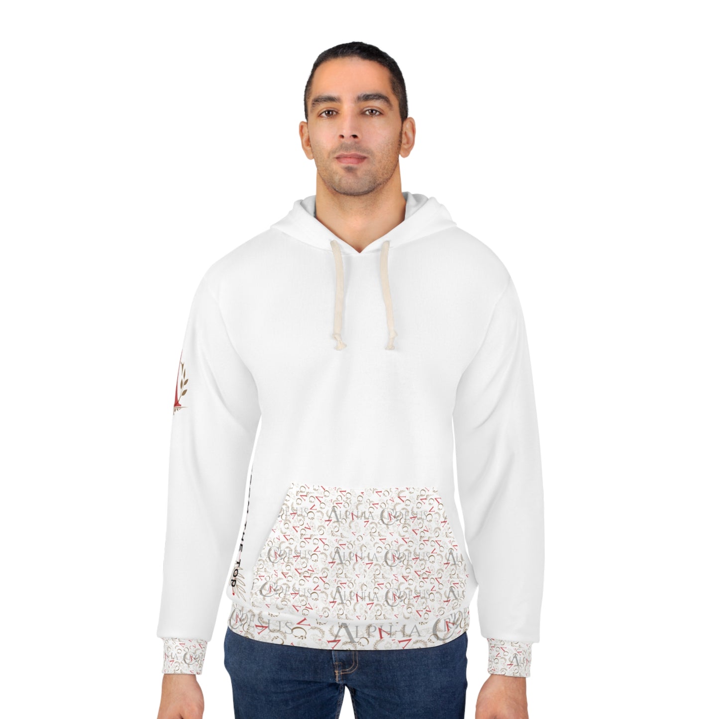 Unisex Pullover Hoodie AxC (WHITE)